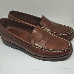 Polo by Ralph Lauren Brown Leather Slip-On Loafers V Good 10D